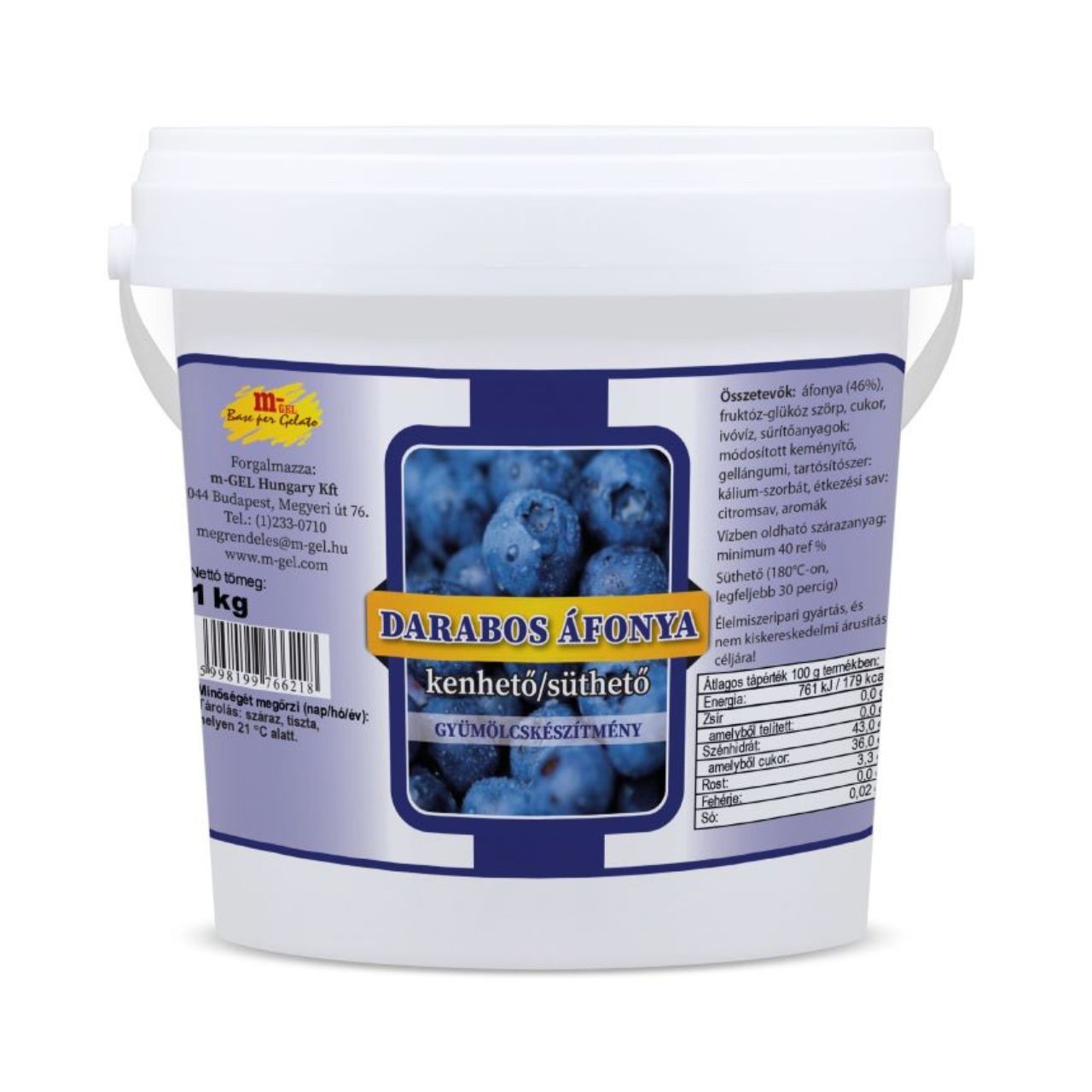 Áfonya ízű kenhető/süthető töltelék 1 kg