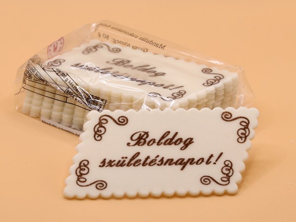 Boldog Születésnapot Mandulás Cukortábla Rombusz 1 db