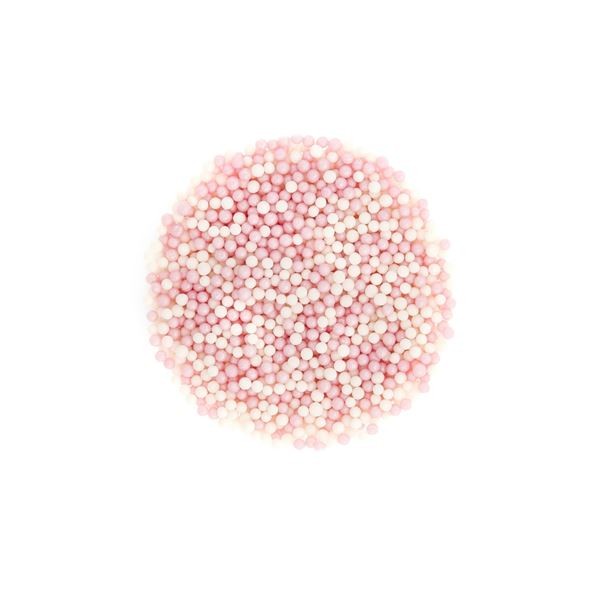 Dekor cukorgolyó pink - fehér