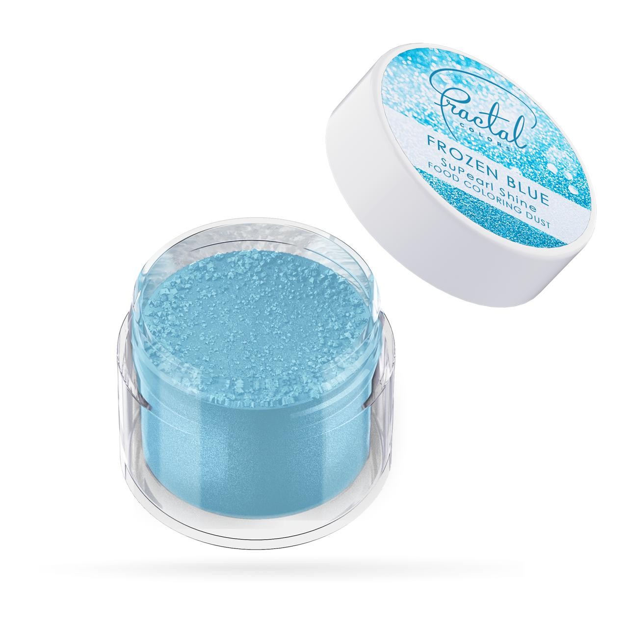Fractal Frozen Blue Jégkristály kék Selyempor Étel dekorációs porfesték 2.5 g