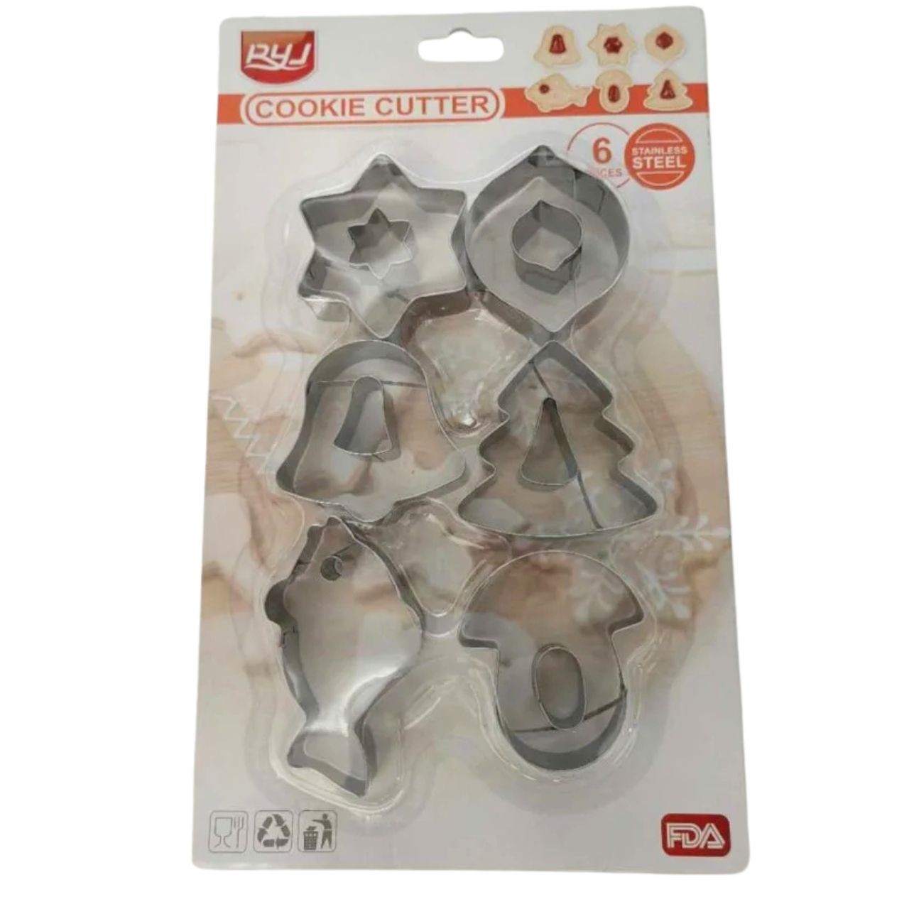 Karácsonyi Linzer Kiszúró Szett Halacskás 6 db-os