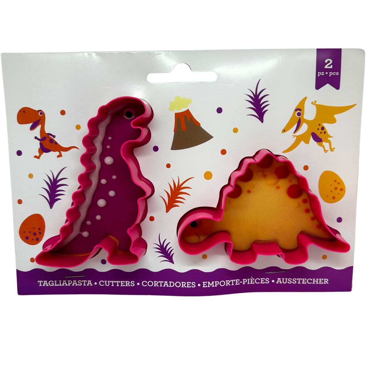 Marcipán/Fondant Kiszúró Dínók 1 db