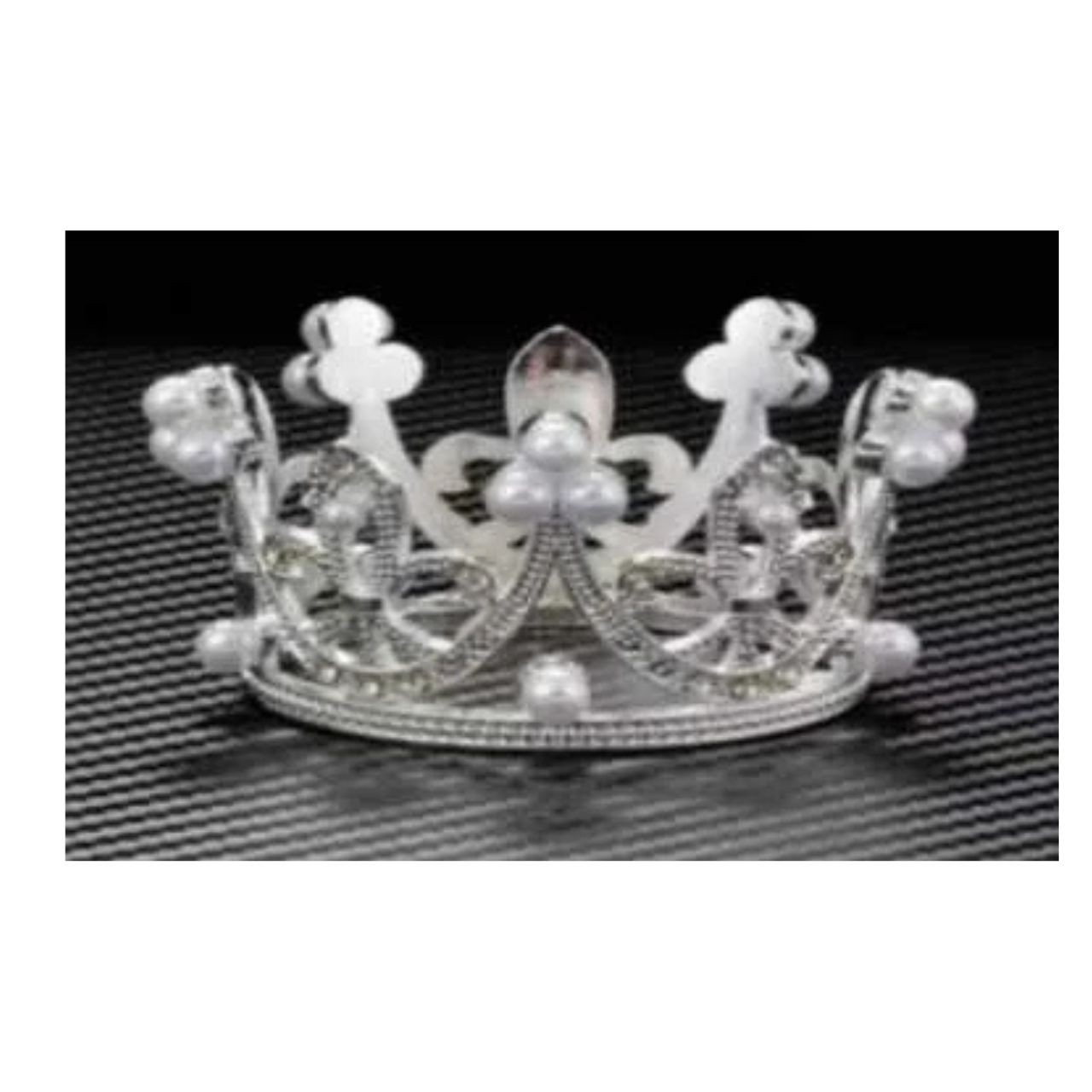 Tortadísz - Ezüst Mini Korona 1db