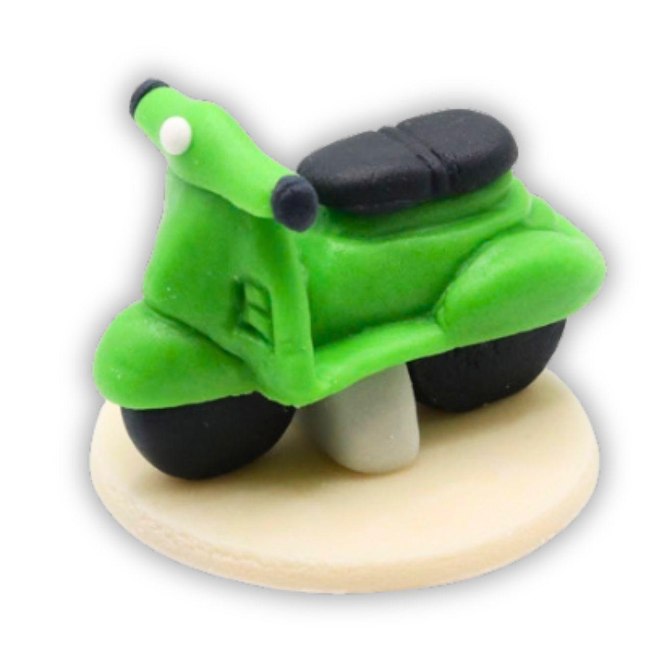 Zöld Motor Marcipán Figura 1 db