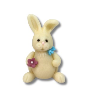 Nyuszi virággal Marcipán Figura 1 db