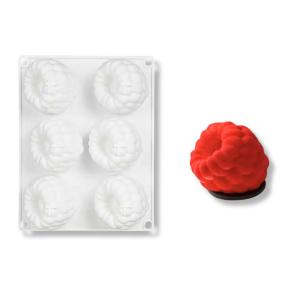 Realisztikus Szilikon málna forma 6 részes 5cm x 7cm 1db
