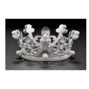 Tortadísz - Ezüst Mini Korona 1db